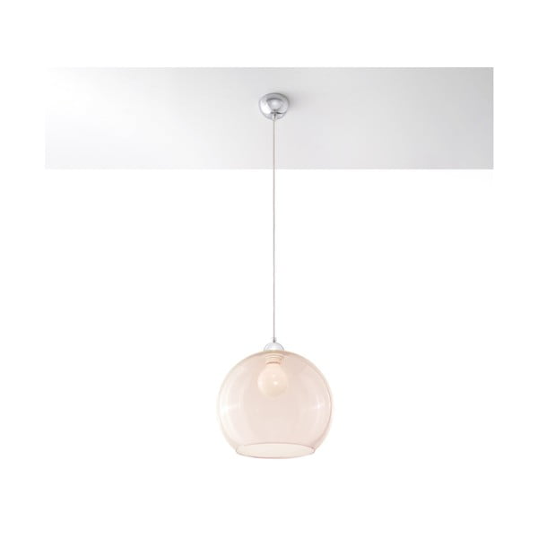 Kabantis šviestuvas smėlio spalvos ø 30 cm su stiklo gaubtu Bilbao – Sollux-image-2