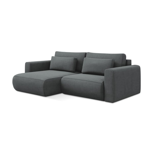Tamsiai pilkos spalvos sulankstoma/su sandėliavimo vieta kampinė sofa (su kairiuoju kampu/su gultu) Kapua – Makamii-image-3