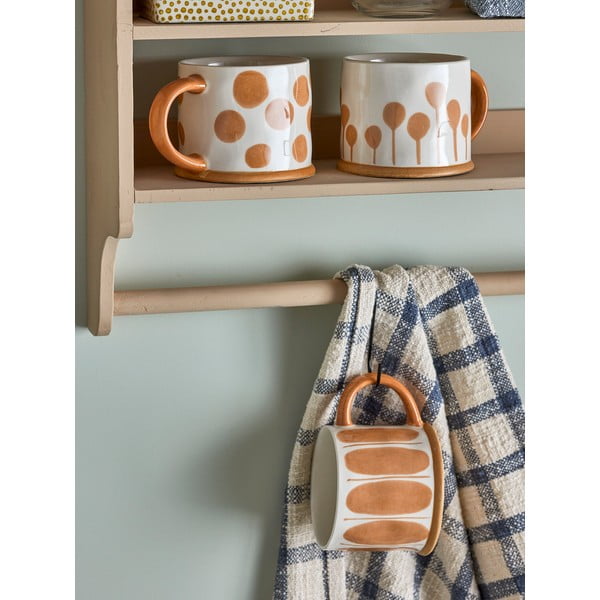 Iš akmens masės puodeliai ochros spalvos 3 vnt. 450 ml Linora – Bloomingville-image-1