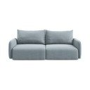 Mėlynos spalvos sulankstoma/su sandėliavimo vieta sofa iš velveto 238 cm Kalena – Makamii