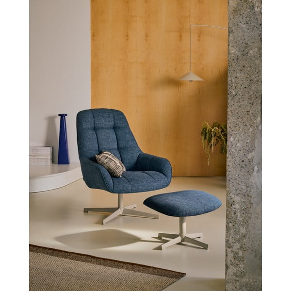 Pilkai mėlynos spalvos taburetė Jaspe – Kave Home-image-4