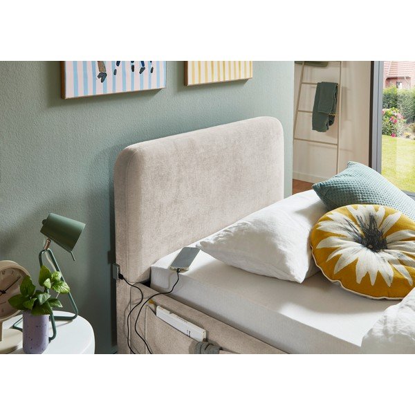 Smėlio spalvos vaikiška lova be grotelių 90x200 cm Cosy – Meise Möbel-image-2