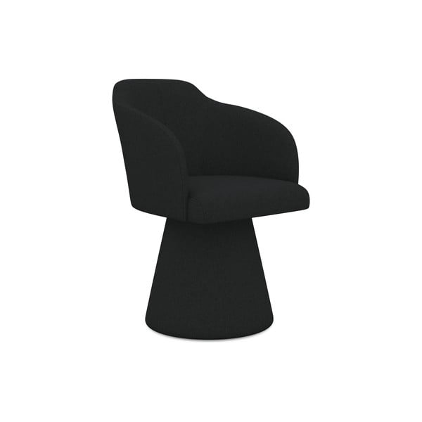 Juodos spalvos iš audinio valgomojo kėdė Kanoa – Makamii