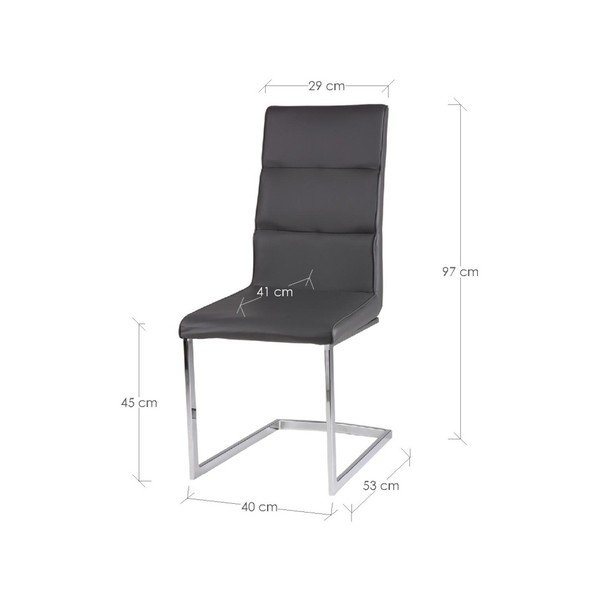 2 pilkų valgomojo kėdžių rinkinys "sømcasa Camile-image-2
