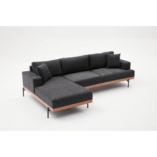 Kampinė sofa antracito spalvos (su kairiuoju kampu) Liva – Balcab Home-image-2