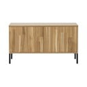 Natūralios spalvos TV spintelė iš ąžuolo 100x56x44 cm Gravure – WOOOD