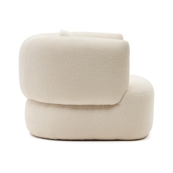 Iš boucle krėslas kreminės spalvos Martina – Kave Home-image-3