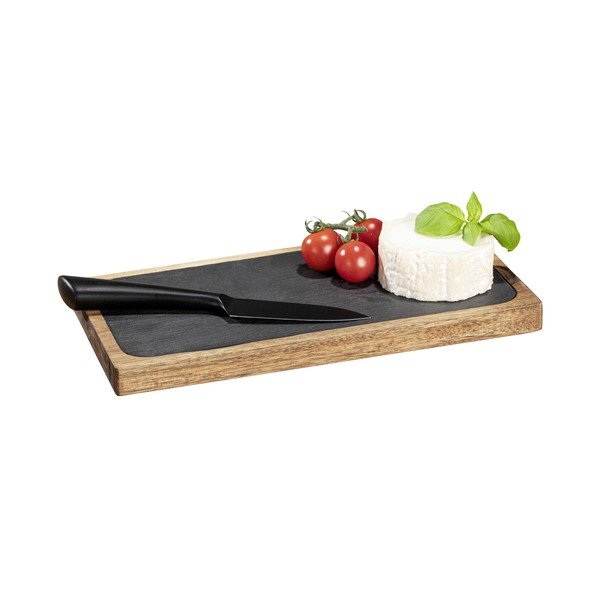 Serviravimo padėklas juodos spalvos/natūralios spalvos iš medienos 30x15 cm – Wenko-image-3