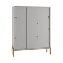 Šviesiai pilka vaikiška spinta 154x195 cm Cube - Pinio