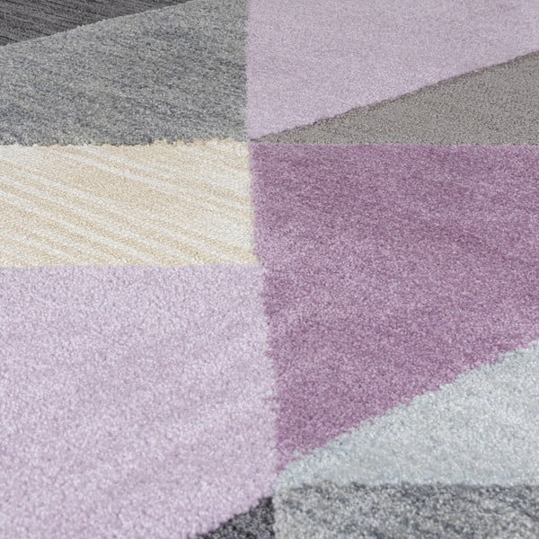 Pilkos ir violetinės spalvos kilimas Flair Rugs Icon, 120 x 170 cm-image-2