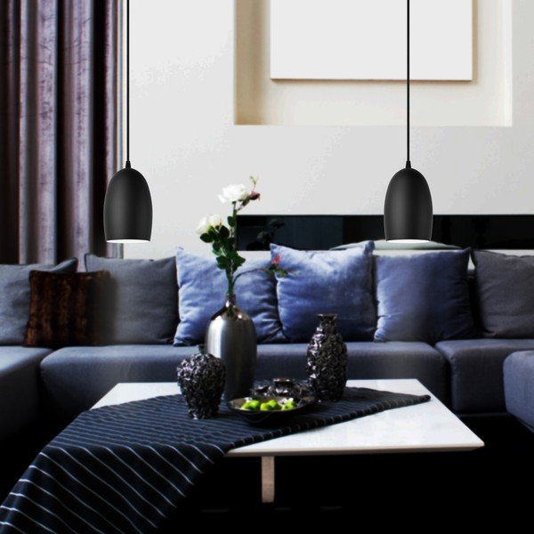 Juodas pakabinamas šviestuvas Sotto Luce Ume S Matte, ⌀ 14 cm-image-1