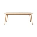 Prailginamas valgomojo stalas natūralios spalvos su ąžuolo dekoro stalviršiu 190x90 cm Barrali – Unique Furniture