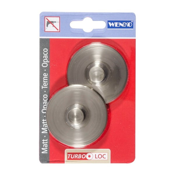 2 sieninių kabliukų rinkinys Wenko Turbo-Loc Matt-image-1