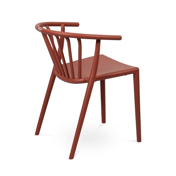 Rudos spalvos plastikinė sodo kėdė Capri – Bonami Essentials-image-4