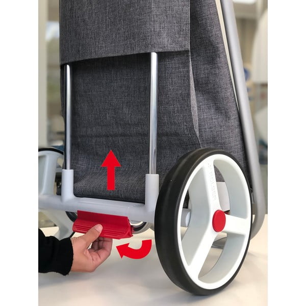 Su ratais pirkinių krepšys 53 l Com Tweed Polar Black Tube – Rolser-image-1