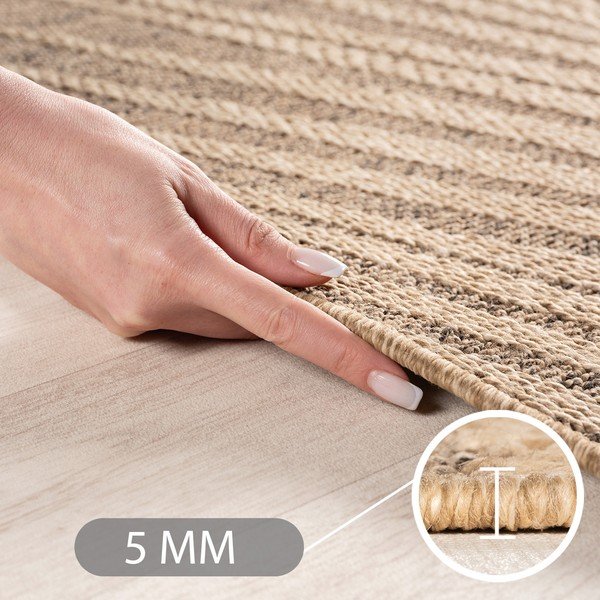 Rudos spalvos apvalios formos lauko ir vidaus kilimas ø 160 cm Timber 1403 – Ayyildiz Carpets-image-3