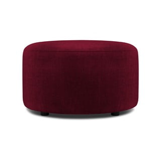 Tamsiai raudonos spalvos pufas Mazzini Sofas Debbie, ø 68 cm