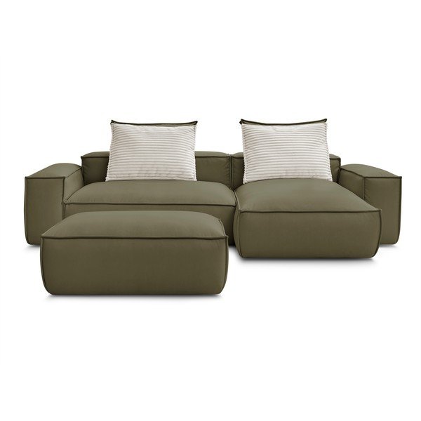 Kampinė sofa žalios spalvos Boheme – Bobochic Paris