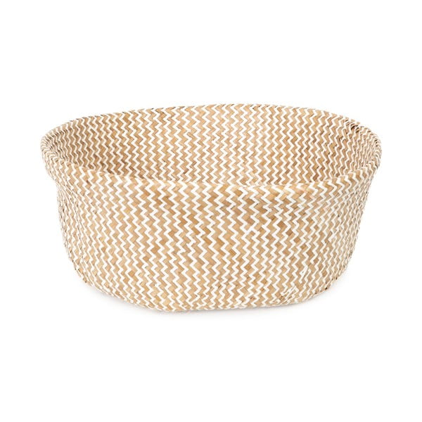 Šviesus pintas krepšys iš jūržolės Compactor Zic Zac, ⌀ 45 cm-image-2