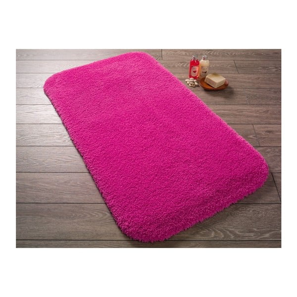 Fuksijų rožinės spalvos vonios kilimėlis Confetti Miami, 100 x 160 cm