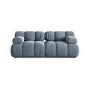 Šviesiai mėlynos spalvos sofa iš velveto 188 cm Bellis – Micadoni 