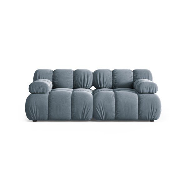 Pilkos spalvos sofa iš velveto 188 cm – Micadoni 
