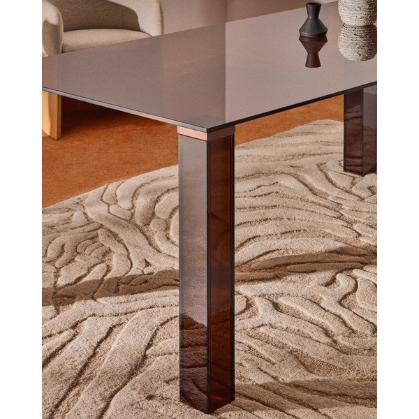 Iš stiklo valgomojo stalas 90x160 cm Adularia – Kave Home-image-3