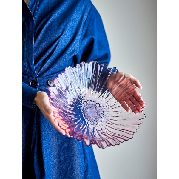 Šviesiai rožinės spalvos iš stiklo  dubuo ø 31 cm Mariko – Bloomingville-image-2