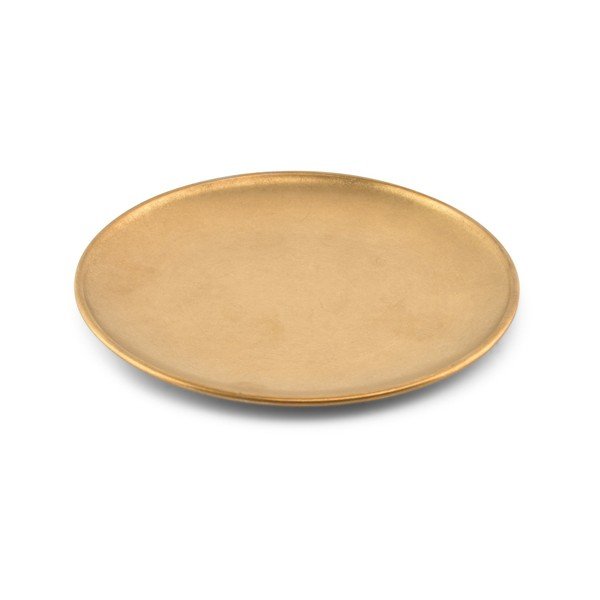Auksinės spalvos desertinė iš metalo lėkštė ø 17 cm Serve – BonBistro-image-3