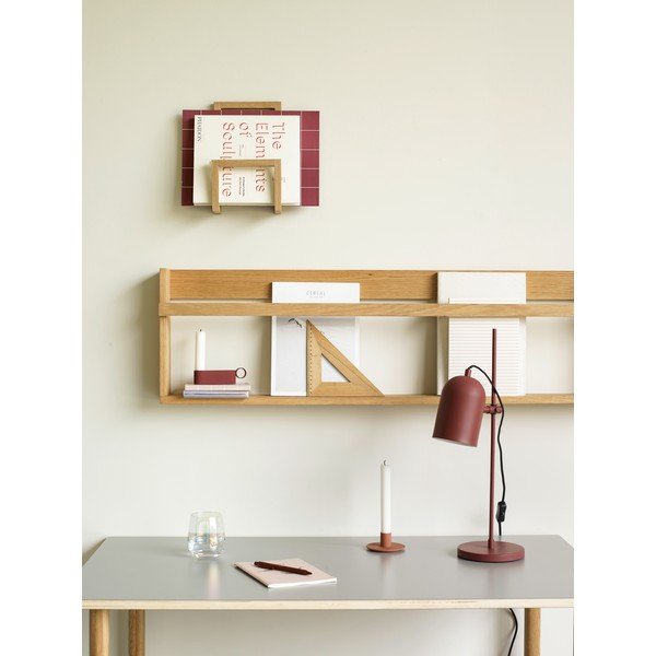 Natūralios spalvos iš ąžuolo masyvo kelių aukštų/paveikslėliams sieninė lentyna 110 cm Display – Hübsch-image-2