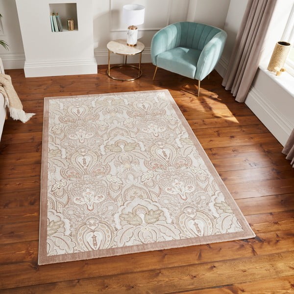 Kreminės spalvos kilimas 120x170 cm Damask Bronze – Think Rugs-image-3