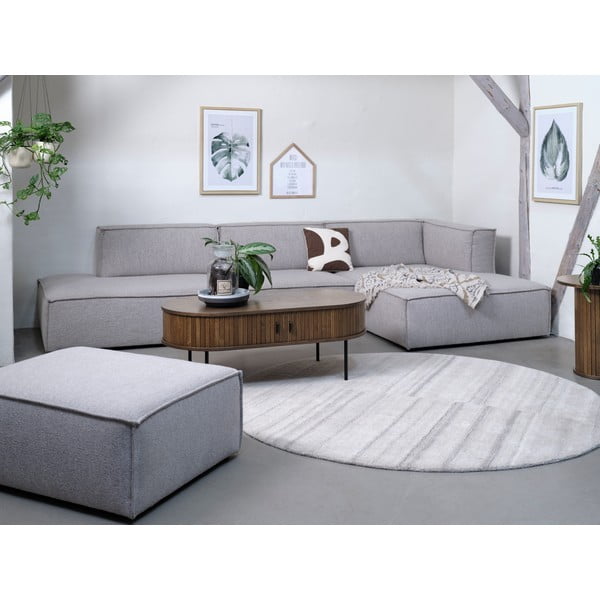 Natūralios spalvos ąžuolo apdailos kavos staliukas 60x120 cm Nola - Unique Furniture-image-4