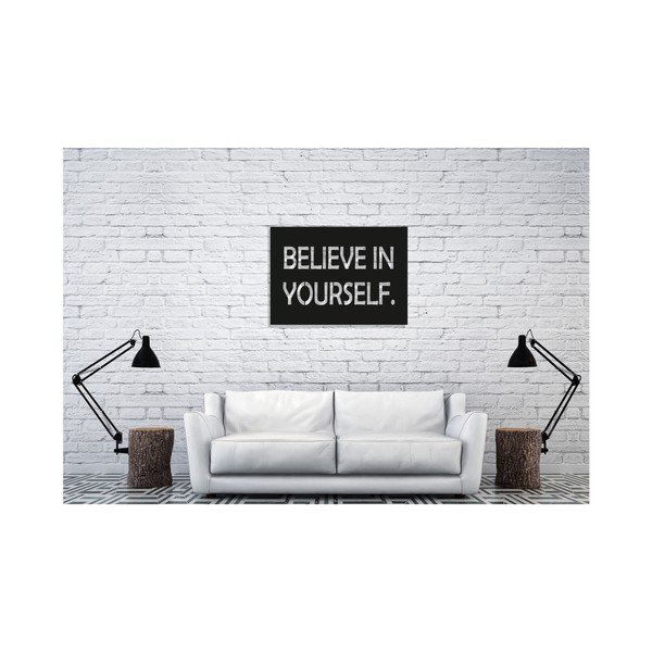 Sienų dekoracija su užrašu "Oyo Concept Believe", 35 x 50 cm