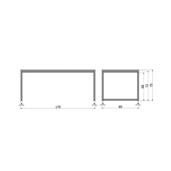Valgomojo stalas iš ąžuolo medienos WOOOD Olivier, 90 x 180 cm-image-1