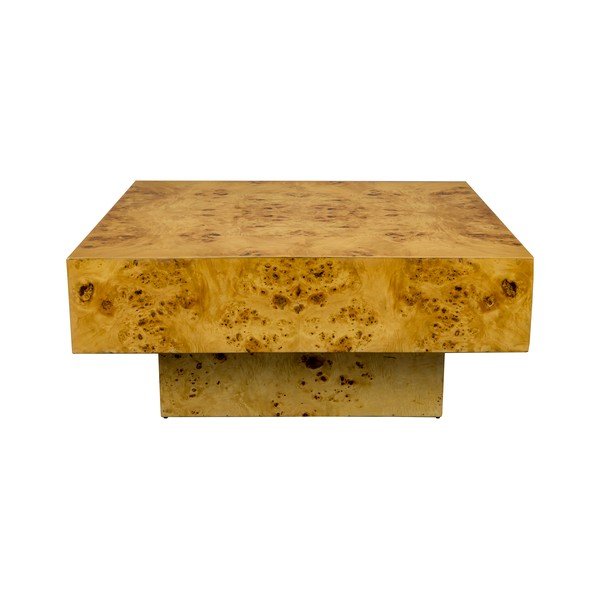 Natūralios spalvos kavos staliukas iš riešutmedžio 90x90 cm Quinn – Dutchbone