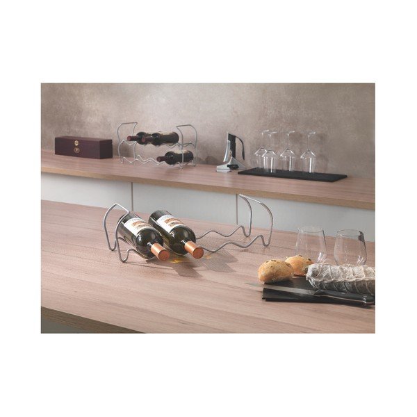 Trijų pakopų laikiklis 12 vyno butelių Metaltex Wine, 45 cm ilgio-image-1