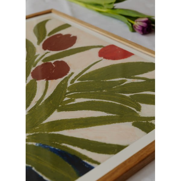 Plakatas 70x50 cm Tulips in a Blue Vase – Anine Cecilie Iversen – The Poster Club-image-2