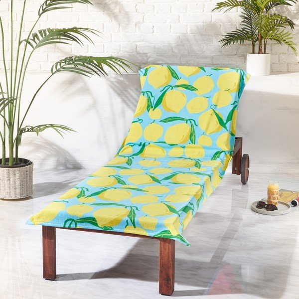 Iš medvilnės paplūdimio rankšluostis 92x180 cm Lemons Lounger – Catherine Lansfield-image-1