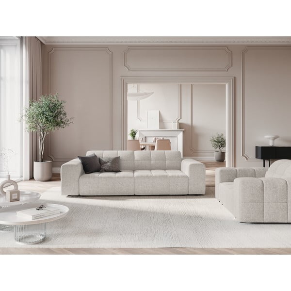 Sofa šviesiai pilkos spalvos 204 cm Chicago – Cosmopolitan Design-image-1