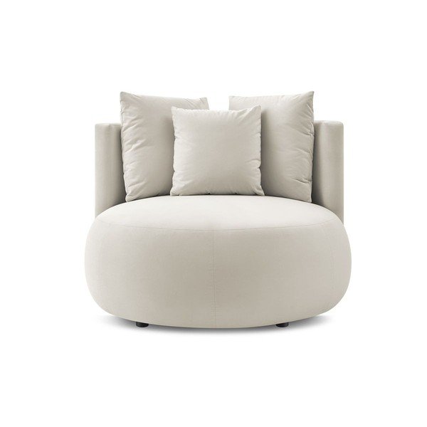 Smėlio spalvos krėslas iš velveto Cesar – Bobochic Paris-image-3