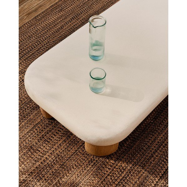 Sodo kavos staliukas su betoniniu stalviršiu 70x140 cm Labra – Kave Home-image-3