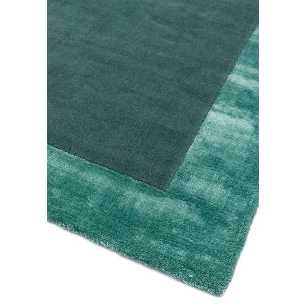 Rankų darbo iš vilnos mišinio kilimas smaragdinės spalvos 80x150 cm Ascot – Asiatic Carpets-image-3