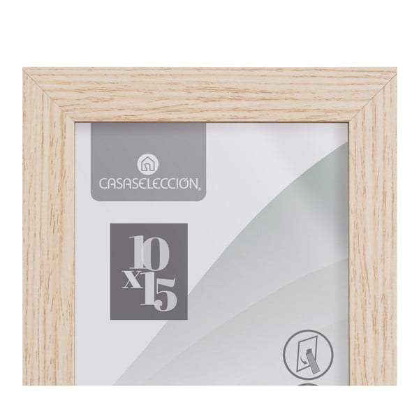 Natūralios spalvos pastatomas/pakabinamas rėmas 12,5x17,5 cm Sencillo – Casa Selección-image-1