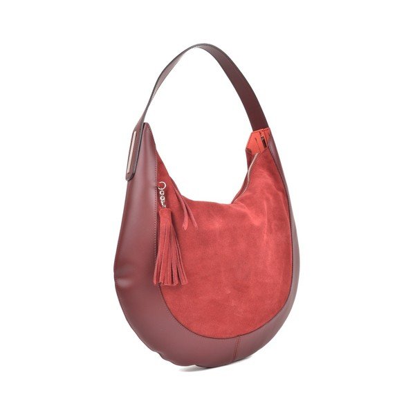 Isabella Rhea Moon Vino bordo spalvos odinė rankinė-image-1