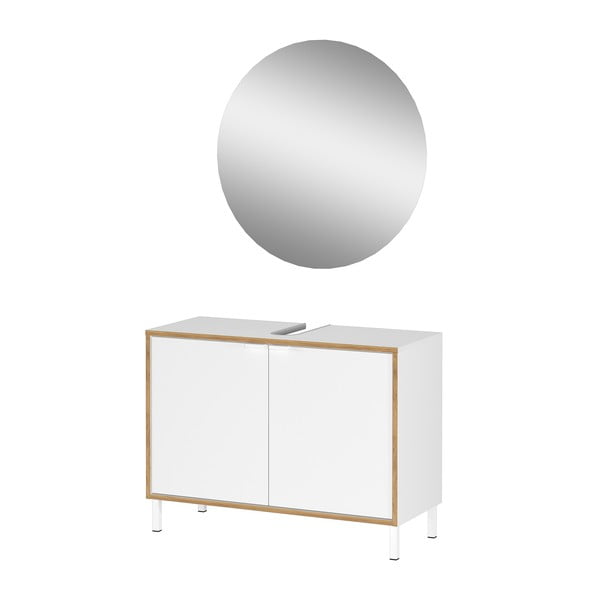 Baltos spalvos vonios baldų komplektas Topeka – Germania