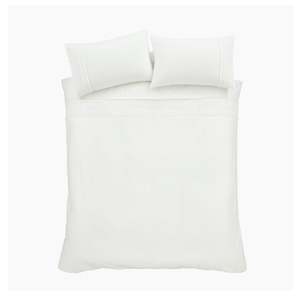 Baltos spalvos dvigulė patalynė 200x200 cm Broderie Anglaise – Catherine Lansfield