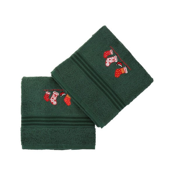 2 rankšluosčių rinkinys "Corap Green Socks", 50 x 90 cm