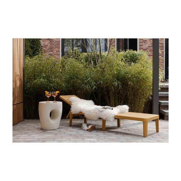 Iš plastiko apvalios formos sodo šoninis staliukas ø 40 cm Mica – WOOOD-image-1