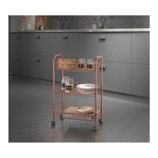 Vario spalvos mobilus stovas su 3 lentynomis Metaltex-image-1