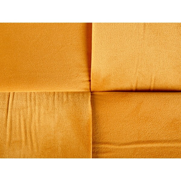 Aksominė garstyčių spalvos taburetė Weaved – Leitmotiv-image-3